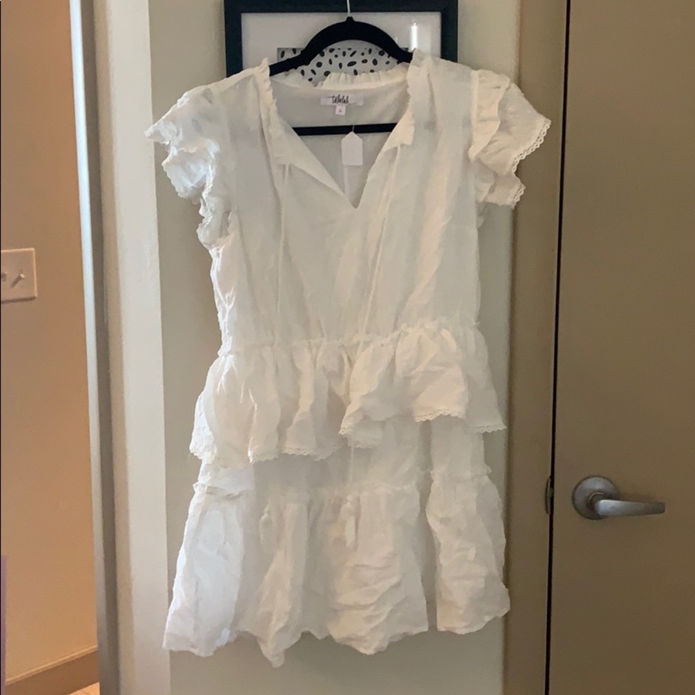 White ruffled dress